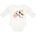 thumbnail image 3 of Inktastic Fun Farm Animals Cow, Pig, Chick Boys or Girls Long Sleeve Baby Bodysuit, 3 of 5