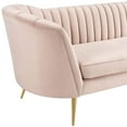 thumbnail image 4 of Modway Opportunity Vertical Channel Tufted Curved Velvet Sofa in Pink, 4 of 6