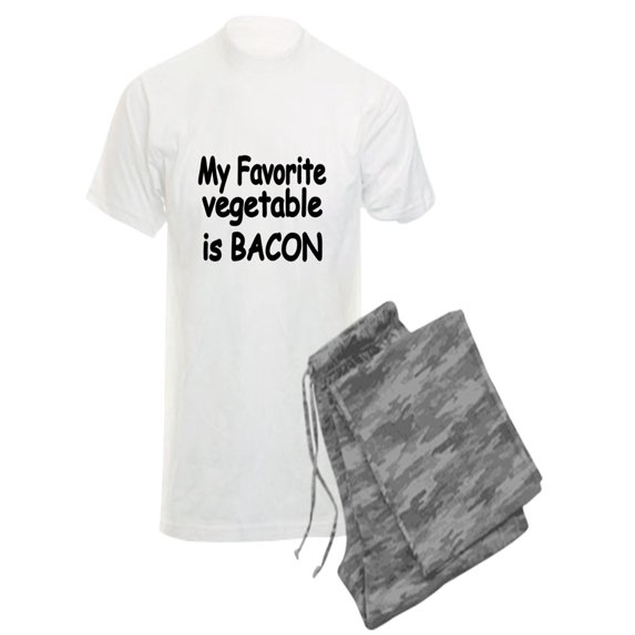 CafePress - MY FAVORITE VEGETABLE IS BACON Pajamas - Men's Light Pajamas