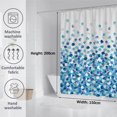thumbnail image 4 of Cortina de baño impermeable con flores azules, cortina de baño lavable, cortina de ducha, textil con 12 anillas de cortina de ducha para baño, 4 of 5