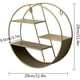 thumbnail image 2 of Rundes Wandregal modern aus Metall, Gewürzregal im Industrie Design, Küchenregal mit 4 B?den, Wanddeko, H?ngeregal, Regale für die Wand, Wandregal schwimmende Regale Metall h?ngende Regal Dekoration, 2 of 5