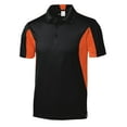 thumbnail image 1 of Gravity Threads Polo Micropique Sport Athlétique - Noir/orange Foncé - Très Grand, 1 of 1