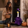thumbnail image 2 of Sruoe Halloween Porch Goose Outfits, 23 Inch Purple Pumpkin Lace Dress Porch Goose Clothes, Goose Clothes Dress, Duck Sculpture Clothes for Lawn Statue Cement Statue Yard Patio Party Decoration, 2 of 9