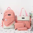 thumbnail image 1 of Mochila Para Portátil Kawaii De 4 Piezas, Mochila De Viaje De Estilo Preppy Con Bolso De Mano, Bandolera, Estuche Para Lápices, 1 of 3