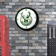thumbnail image 5 of Milwaukee Bucks 18.75" Retro Lighted Wall Clock, 5 of 5