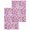pink, variant on Watercolor Flowers Kitchen Dish Towels for Drying Dishes Set of 4, Retro Spring Floral Botanical Leaves Black Waffle Weave Microfiber Hand Tea Bathroom Towels Quick Dry & Absorbent Towel 15.7x23.6
