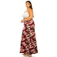 thumbnail image 6 of Women's Plus Size Printed High Waisted A-Line Maxi Skirt with Foldable Waistband - Relax, 6 of 7