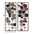 thumbnail image 3 of DecMode Multi Colored Metal Overlapping Round Cutouts Geometric Wall Decor (2 Count), 3 of 7