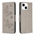 thumbnail image 2 of TECH CIRCLE Butterfly Case for 2022 iPhone 14 (6.1") Cell Phone - PU Leather Protective Wallet Flip Case (Gray), 2 of 8