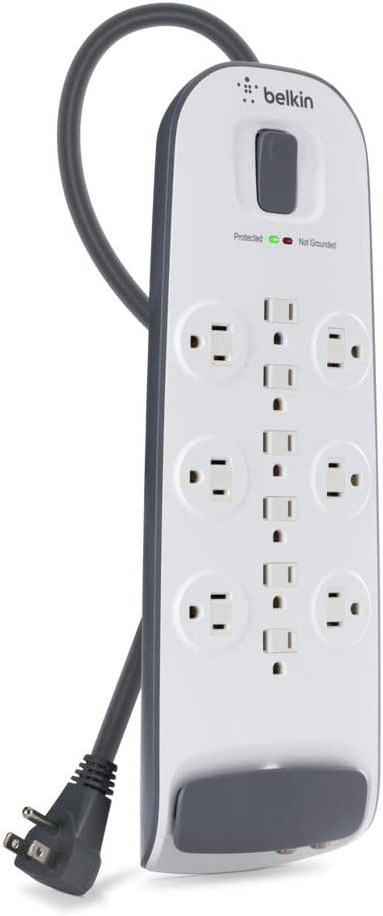 Belkin 12-Outlet Advanced Power Strip Surge Protector, 8ft Cord, Telephone And Coaxial Protection, 3996 Joules