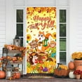 thumbnail image 4 of Oioii Maple Leaves Pumpkin Door Banner Cover Autumn Pumpkin Thankful Grateful Blessed Backdrop Decoration for Thanksgiving Farmhouse Holiday Party(35.43x70.87in), 4 of 6