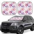 thumbnail image 2 of Picia Lilies Flowers 2 Piece Car Windshield Sun Shade Foldable | Foldable Sun Shield for Front Window Blocks UV Rays and Keeps Your Vehicle Cool-Small, 2 of 7