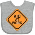 thumbnail image 3 of Inktastic Kid at Work Construction Sign Boys or Girls Baby Bib, 3 of 4