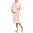 thumbnail image 2 of White Mark Long Sleeve Maternity Robe (Maternity & Maternity Plus), 2 of 4