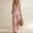 Pink, variant on Women's 2 Piece Solid Color V-Neck Sleeveless Button Vest Cardigan & Side Pocket Wide Leg Pants Set Spring/Summer Outfit Sky Blue,M