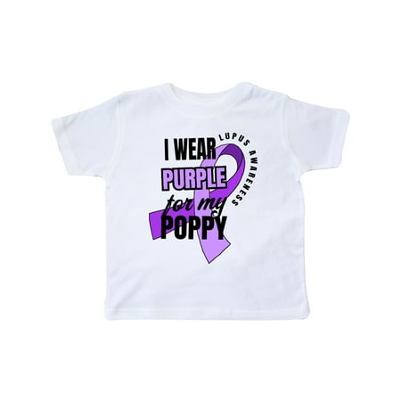 

Inktastic I Wear Purple For My Poppy Lupus Awareness Gift Toddler Boy or Toddler Girl T-Shirt