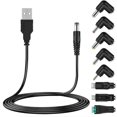 thumbnail image 1 of Universal 5v Usb Cord, Usb To Dc Cable With 8 Types Connectors For Android Phones, , Bank, Toy, 1 of 5