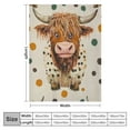 Autua Cute Highland Cow Print Blanket Loves Cows Gifts for Adult & Kids