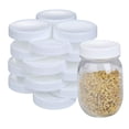 thumbnail image 4 of 20Pcs Plastic Storage Caps Lids Ribbed for 70mm Standard Regular Mouth Mason Jar Bottle, 4 of 4