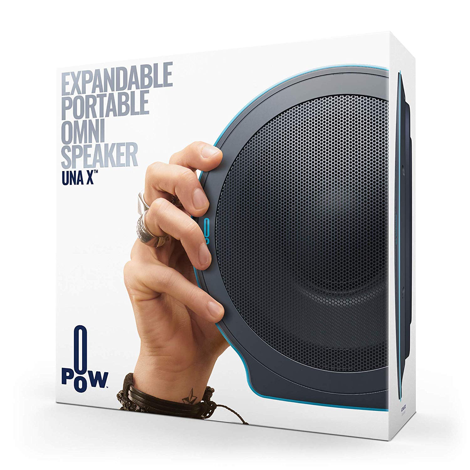 POW UNA X Expandable Bluetooth Portable Speaker Compatible with iPhone & Android Devices Graphite