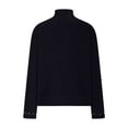 thumbnail image 6 of YUGYXL Women's Fall Long Sleeve Sweater Turtleneck Cozy Knit Sweater with Pearls Casual Loose Pullover Jumper Tops Black L, 6 of 6