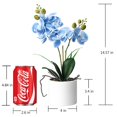 thumbnail image 2 of Jarrón de cerámica con forma de orquídea artificial Jusdreen Blue, 37 cm, 2 of 7