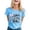 Sky Blue, variant on Womens Tops T-Shirts Printed Crew Neck Short Sleeve Boho Shirts