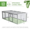 thumbnail image 7 of Chicken Coop Run, Extension Chicken Run 20.73 ft² Large Expend Hen House, Universal Chicken Run Perfect for 4-6 Chickens,Ducks, 79" L x 37.8" W x 26.8" H, 7 of 7