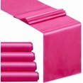 thumbnail image 1 of 15 Pack Pink Satin Table Runner 12 x 108 Inch Long Table Runner for Wedding Birthday Party Engagement Decorations, 1 of 7
