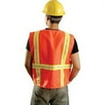 thumbnail image 2 of Non-ANSI Contractor Style Solid Vests, X-L, Hi-Viz Orange; Yellow Contrast Trim, 2 of 2