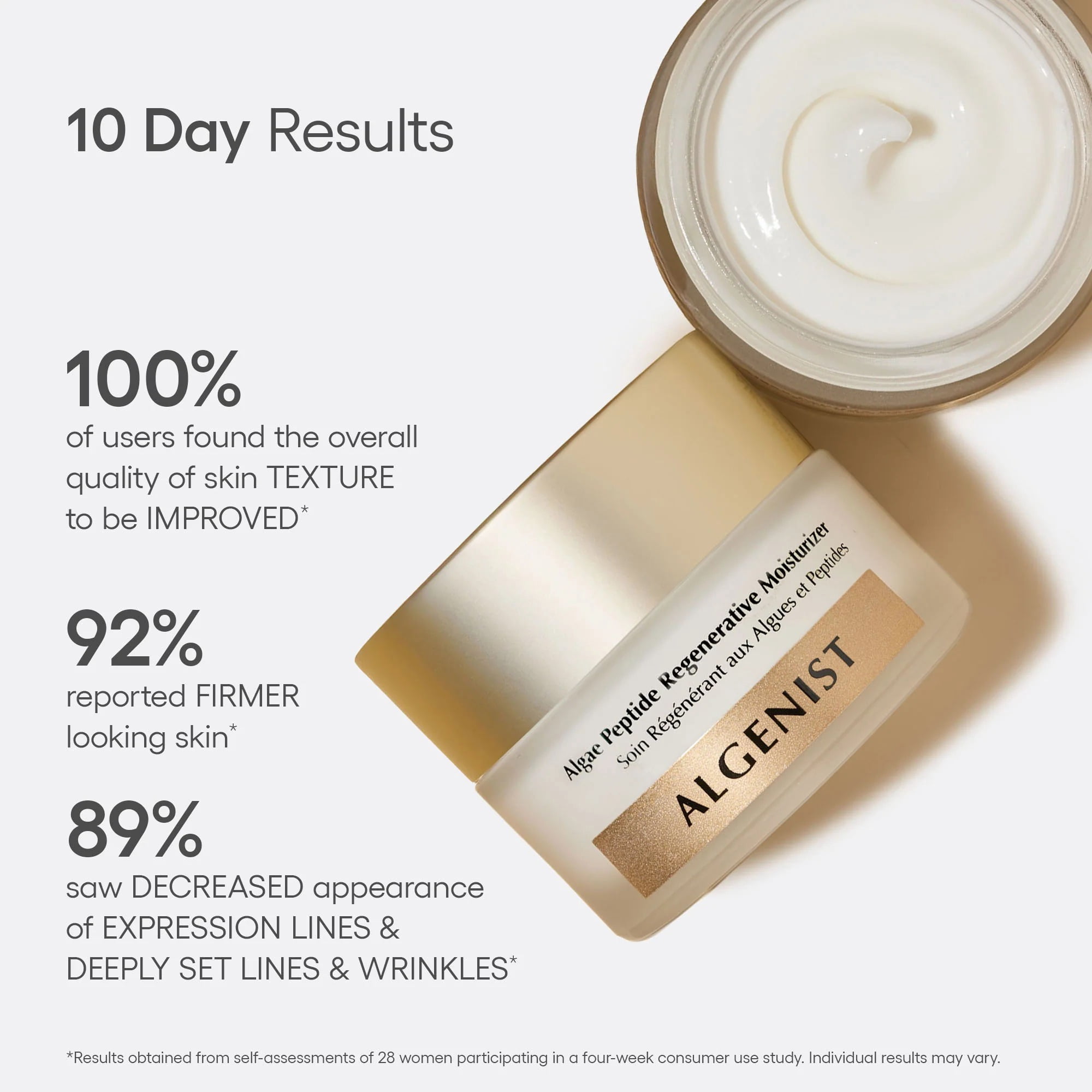 Algenist Algae Peptide Regenerative Face Moisturizer - Restorative Wrinkle Cream + Peptide Moisturizer for Instant Hydration + Skin Barrier Protection - Formulated with Patented Alguronic Acid (2 oz)