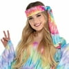 Hippie Headscarf 60's Tie Dye Multi Color
