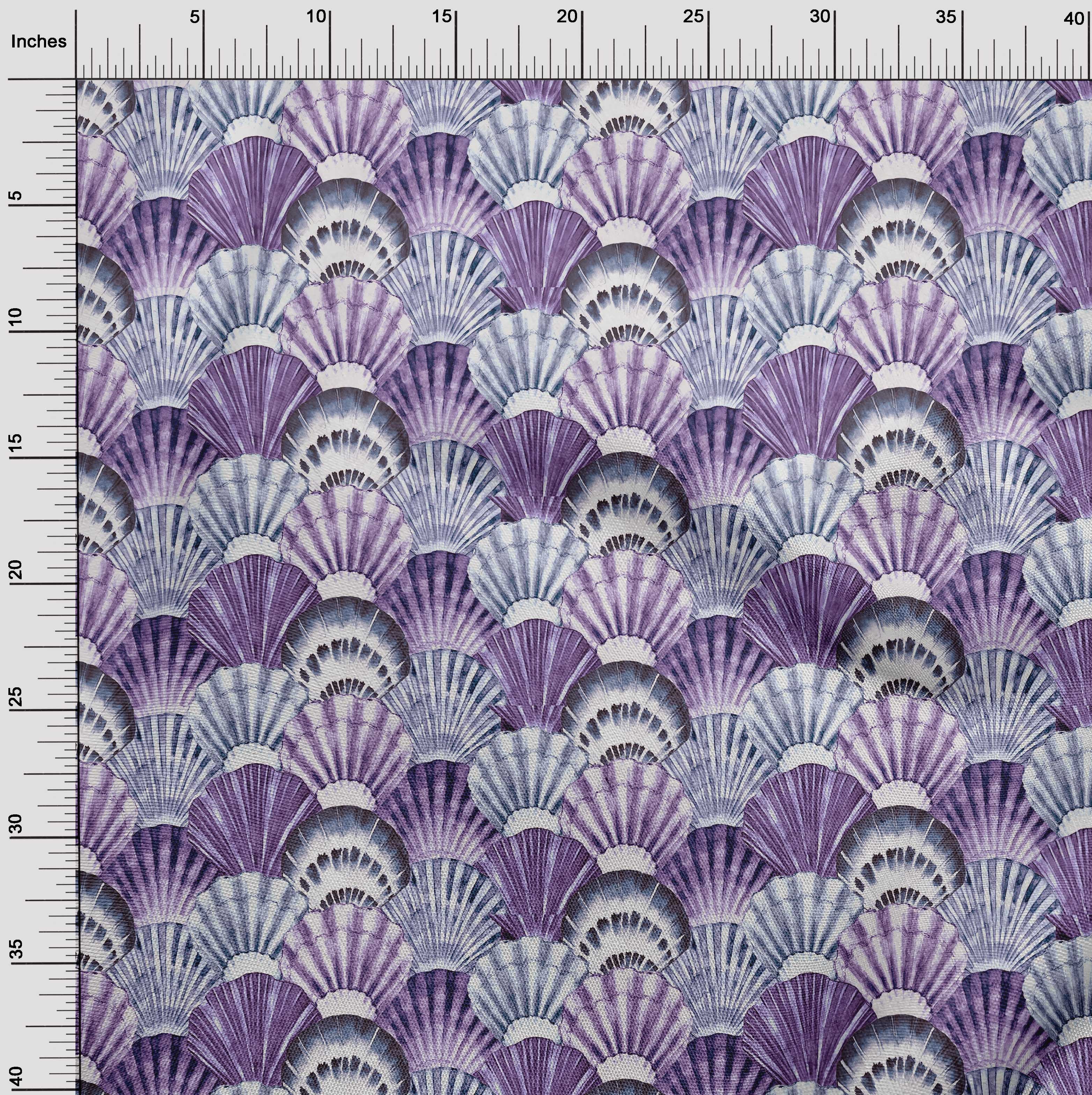 oneOone Cotton Jersey Medium Purple Fabric Sea Shells Ocean Diy Clothing Quilting Fabric Print Fabric By Yard 58 Inch Wide
