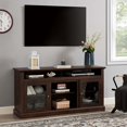 thumbnail image 3 of CQSXDA Contemporary TV Media Stand Modern Entertainment Console for TV Up to 65" with Open and Closed Storage Space, Brown, 60"W*15.75"D*29"H, 3 of 9