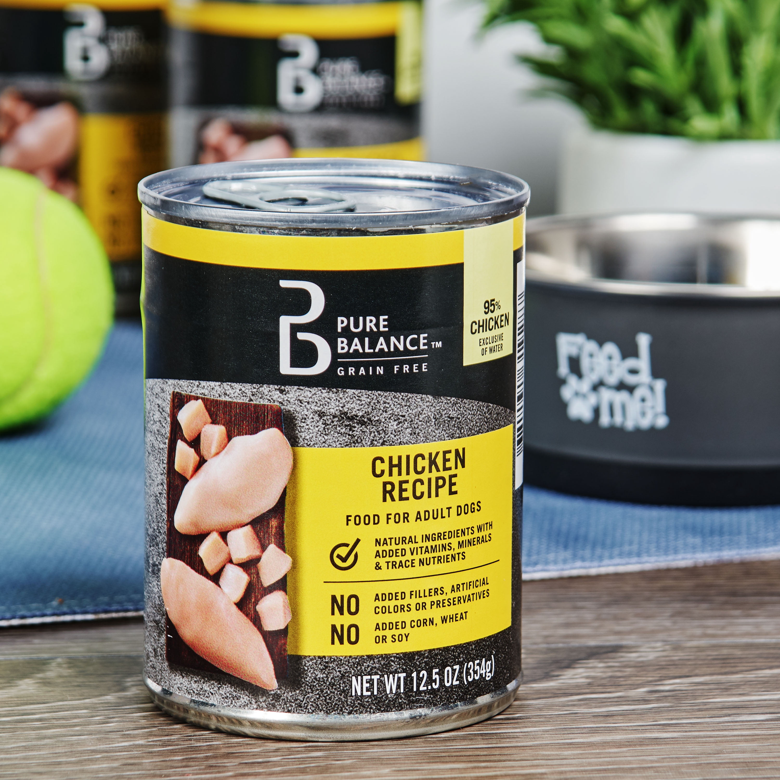 Pure Balance Grain-Free Wet Food for Adult Dogs, Chicken Recipe, 12.5 oz, 6 Pack