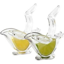 LQQBOX Acrylic Manual Lemon Slice Squeezer, Portable Transparent Fruit Juicer, Elegance Bird Shape, Hand Juicer for Orange Lemon Lime Pomegranate (2Pcs)