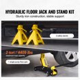 thumbnail image 3 of KFFKFF  Low Profile Floor Jack,2 Ton Durable Iron Hydraulic Car Lift, Includes Jack Stands, Efficient Single Piston Quick Pump, Lifting Height 4.6"-12.8", 3 of 9