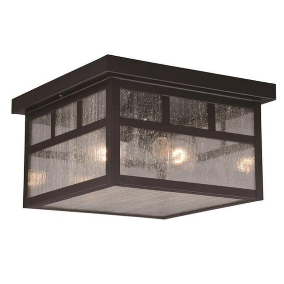 11.5 in. Mission Outdoor Flush Mount in Oil Burnished Bronze