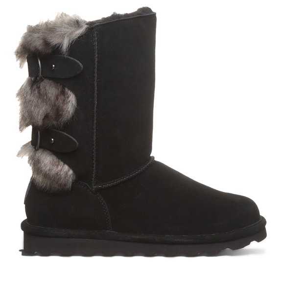 BEARPAW Women's Eloise Black Size 9 | Women's Boot Classic Suede | Women's Slip On Boot | Comfortable Winter Boot