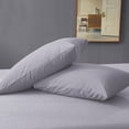 thumbnail image 7 of Ntbay 2 Pack Breathable Washed Cotton King Size Pillowcases with Envelope Closure, Soft Solid Color Pillow Cases Set of 2, 20" x 36" , Purple, 7 of 7