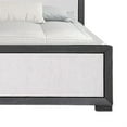 thumbnail image 4 of Kizie Queen Size Bed- Modern Upholstered Black and White Solid Wood, 4 of 6