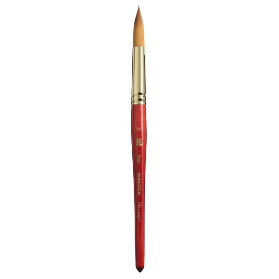 Princeton Brush Heritage Synthetic Sable Watercolor & Acrylic Brush, Round, 16