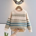 thumbnail image 2 of CYRBOKO Boys Knit Sweaters, Long Sleeve Casual Lightweight Crew Neck Kint Kids Green Size 7-8 T, 2 of 3