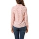 thumbnail image 3 of CAMISA DE BOTÓN PARA MUJER INSPIRE CHIC Estampado Floral Diminuto Manga Larga Cuello de Punta Top de Oficina M Rosa Claro, 3 of 8