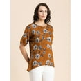 thumbnail image 2 of Moomaya Womens Printed Summer Tunic Top, Round Neck, Elbow, Loose-Fit Casual Top, 2 of 9