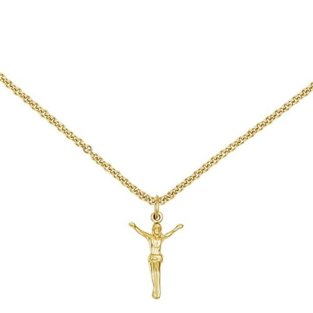 14kt Yellow Gold Crucifix Charm