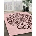 thumbnail image 3 of Ahgly Company Machine Washable Indoor Rectangle Transitional Light Rose Pink Area Rugs, 7' x 9', 3 of 7