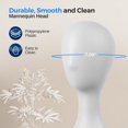 thumbnail image 3 of Professional Mannequin Head, White Abstract Durable Multi-purpose Women Model Wig Stand Display, Suitable for Shaping and Displaying Hats, Hair Pieces, Wigs, Accessories and Jewelry, 3 of 5