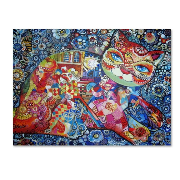 Trademark Fine Art 'Venice Cat' Canvas Art by Oxana Ziaka