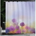 thumbnail image 4 of Ambesonne Floral Shower Curtain, Onion Flowers Pastel, 69"Wx70"L, Purple Blue, 4 of 5